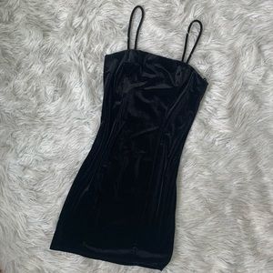 black velvet mini dress